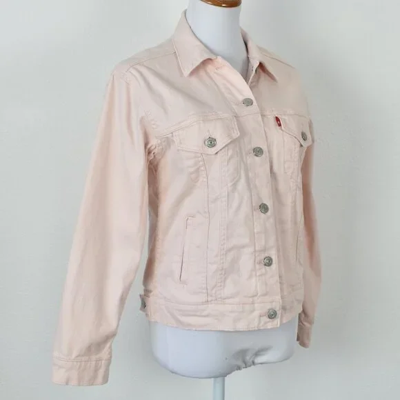 Levi's Denim Trucker Jean Jacket Pink - XS - Picture 7 of 8